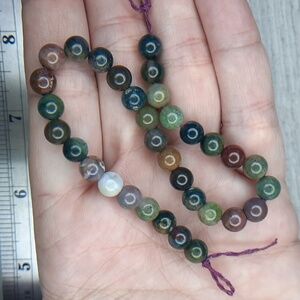 $💲$ 6mm Indian Agate 8in Strand #13
